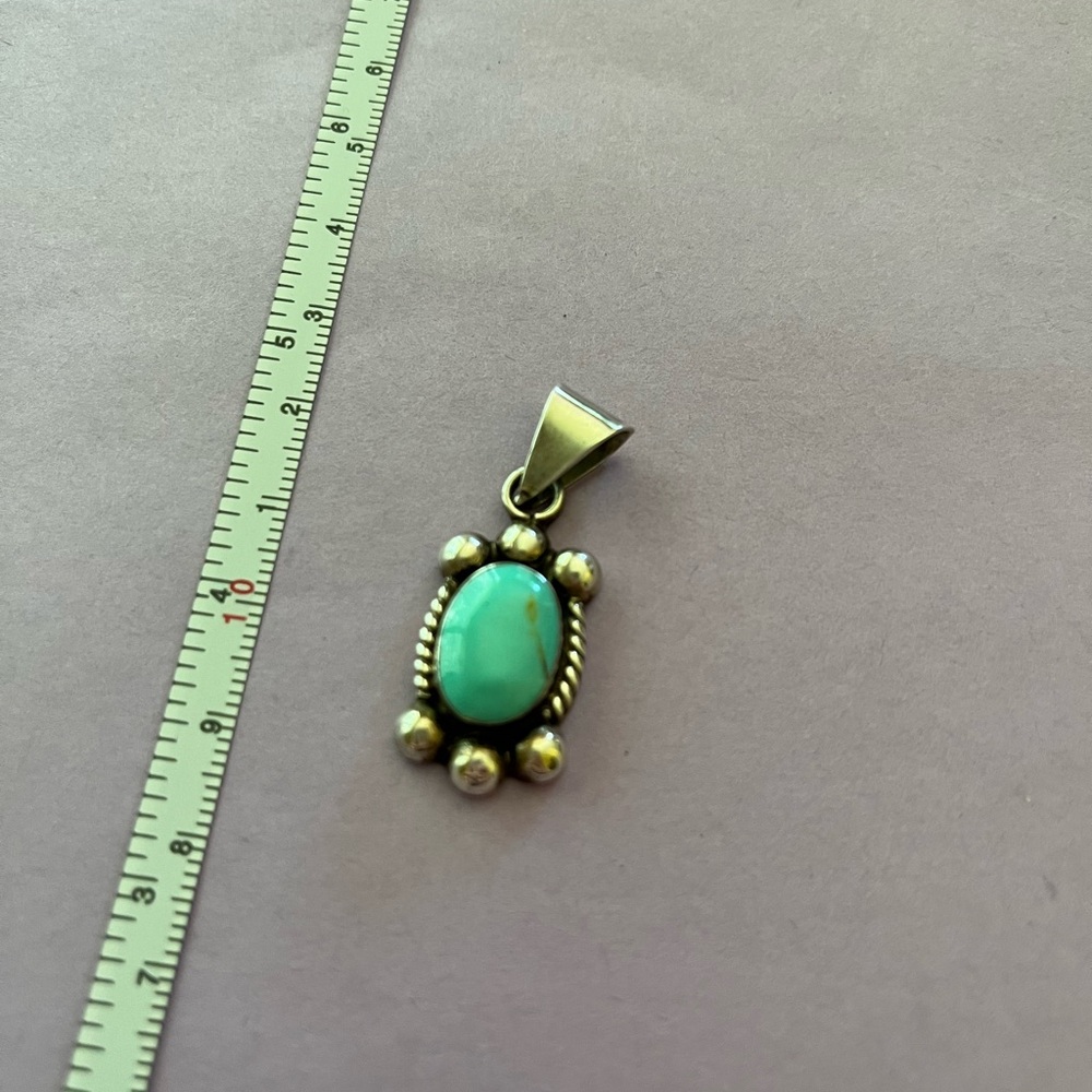 Sterling silver 925 Mexico turquoise pendent